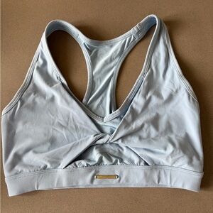Gymshark Light Blue Twist Front Sports Bra
